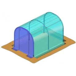 Bâche Pignon Avant Avec Porte Zippée Pour Serre Richel 2x3m