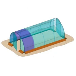 Complément De Bâche De Couverture De Remplacement Pour Serre Tunnel Semi Professionnelle 1,58x8,3m RICHEL