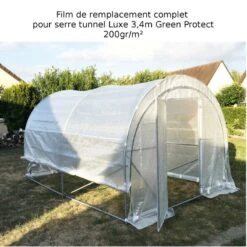 Couverture Complète Pour Serre Tunnel Luxe 3x4m Film 200gr/m² Hauteur 2,4m Green Protect