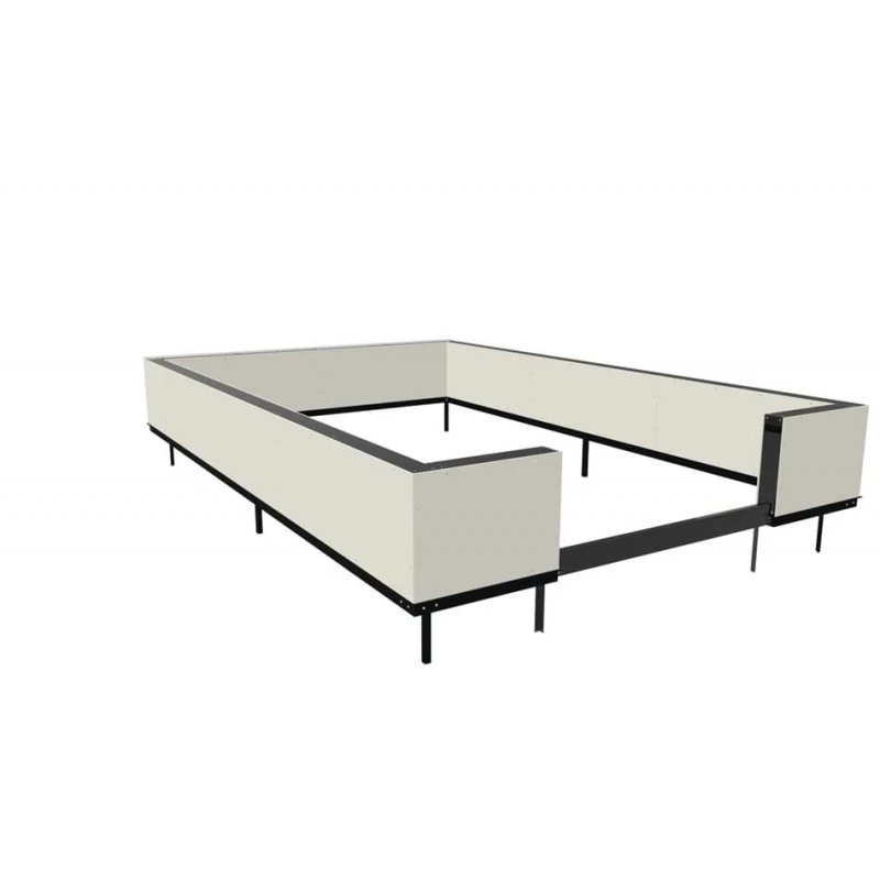 Fondation En Fibre Ciment Pour Serre Premium 13m² à Poser Sur Muret - Juliana 3 Fondation En Fibre Ciment Pour Serre Premium 13m² à Poser Sur Muret - Juliana