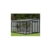 Jardin D'hiver En Aluminium Laqué Gris Et Verre Trempé 12,08m² + Embase -Jardin Serre Boutique jardin d hiver en aluminium laque gris et verre trempe 1208m embase
