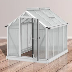 Mini-serre Merlin 0,83m² En Alu Anodisé Et PC 4mm – Fondation En Acier – Vitavia -Jardin Serre Boutique mini serre merlin 083m en alu anodise et pc 4mm fondation en acier vitavia 2