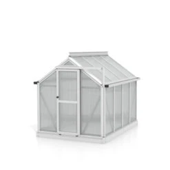 Mini-serre Merlin 0,83m² En Alu Anodisé Et PC 4mm – Fondation En Acier – Vitavia -Jardin Serre Boutique mini serre merlin 083m en alu anodise et pc 4mm fondation en acier vitavia 4