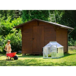 Mini-serre Merlin 0,83m² En Alu Anodisé Et PC 4mm – Fondation En Acier – Vitavia -Jardin Serre Boutique mini serre merlin 083m en alu anodise et pc 4mm fondation en acier vitavia 9