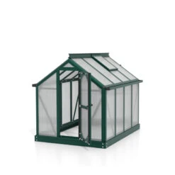 Mini-serre Merlin 0,83m² En Alu émeraude Et PC 4mm – Fondation En Acier – Vitavia -Jardin Serre Boutique mini serre merlin 083m en alu emeraude et pc 4mm fondation en acier vitavia 5