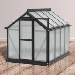 Mini-serre Merlin 0,83m² En Alu Noir Et PC 4mm – Fondation En Acier – Vitavia 12 Mini-serre Merlin 0,83m² En Alu Noir Et PC 4mm – Fondation En Acier – Vitavia -Jardin Serre Boutique mini serre merlin 083m en alu noir et pc 4mm fondation en acier vitavia 3