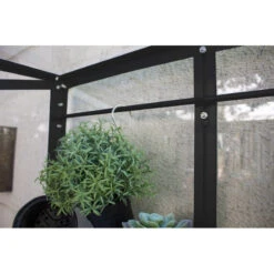 Mini-serre Polis 0,35m² En Alu Noir Et Verre ESG 3mm – Sur Roulettes – Vitavia -Jardin Serre Boutique mini serre polis 035m en alu noir et verre esg 3mm sur roulettes vitavia 7