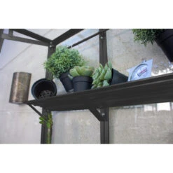 Mini-serre Polis 0,35m² En Alu Noir Et Verre ESG 3mm – Sur Roulettes – Vitavia -Jardin Serre Boutique mini serre polis 035m en alu noir et verre esg 3mm sur roulettes vitavia 8