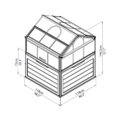 Mini-serre Surélevée Avec Espace De Rangement 1,4m² Plant Inn - Palram - Canopia -Jardin Serre Boutique mini serre surelevee avec espace de rangement plant inn palram 2