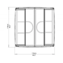 Mini-serre Surélevée Avec Espace De Rangement 1,4m² Plant Inn - Palram - Canopia -Jardin Serre Boutique mini serre surelevee avec espace de rangement plant inn palram 3