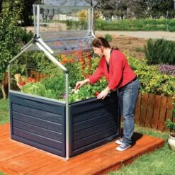 Mini-serre Surélevée Avec Espace De Rangement 1,4m² Plant Inn - Palram - Canopia -Jardin Serre Boutique mini serre surelevee avec espace de rangement plant inn palram 5