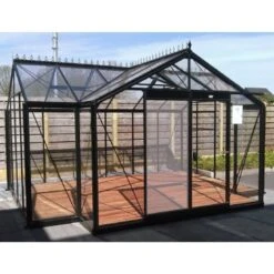 Orangerie La Serre D’Hélène 15,79m² Aluminium Et Verre Trempé 4mm Avec Embase – ACD Prestige Live -Jardin Serre Boutique orangerie la serre dhelene 1579m aluminium et verre trempe 4mm avec embase acd prestige live 2