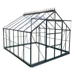 Pack Complet De Verres De Rechange Pour Serre De Jardin 11,04m² En Aluminium Anthracite Et Verre Trempé 4mm - Green Protect -Jardin Serre Boutique pack complet de verres de rechange pour serre de jardin 1104m en aluminium anthracite et verre trempe 4mm green protect 3