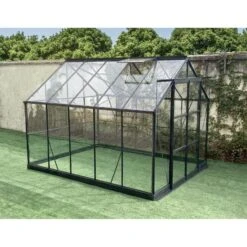 Pack Complet De Verres De Rechange Pour Serre De Jardin 7,42m² En Aluminium Anthracite Et Verre Trempé 4mm - Green Protect -Jardin Serre Boutique pack complet de verres de rechange pour serre de jardin 742m en aluminium anthracite et verre trempe 4mm green protect 5