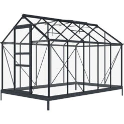 Pack Complet De Verres De Rechange Pour Serre De Jardin En Aluminium RINCA 5,68m² + Embase - Green Protect -Jardin Serre Boutique pack complet de verres de rechange pour serre de jardin en aluminium rinca 568m embase green protect 4
