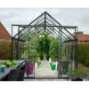 Pack Serre 11,5m² Noire Verre Trempé Magnum + Embase Noire Halls -Jardin Serre Boutique pack serre 115m anthracite en verre trempe magnum embase noire halls