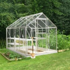 Pack Serre De Jardin 5m² NOIRE Et Verre Popular + Embase Noire Halls -Jardin Serre Boutique pack serre de jardin 5m noire et verre popular embase noire halls 3