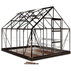 Pack Serre 9,9m² Noire En Verre Trempé + Embase Noire Universal Halls 26 Pack Serre 9,9m² Noire En Verre Trempé + Embase Noire Universal Halls -Jardin Serre Boutique pack serre de jardin 99m anthracite en verre embase noire universal halls 11