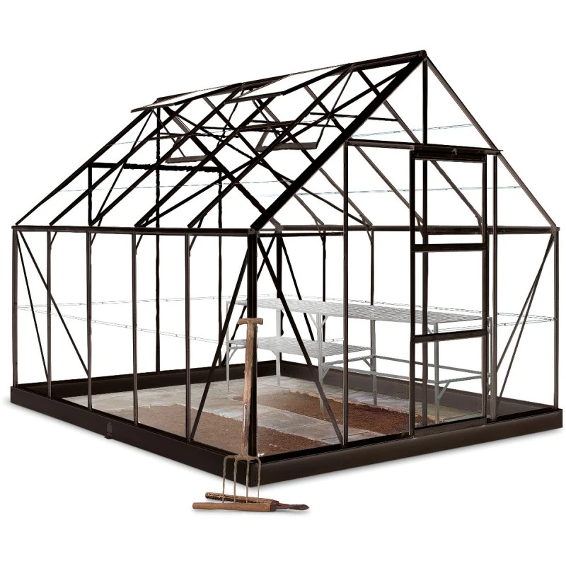 Pack Serre 9,9m² Noire En Verre Trempé + Embase Noire Universal Halls 14 Pack Serre 9,9m² Noire En Verre Trempé + Embase Noire Universal Halls – Image 12