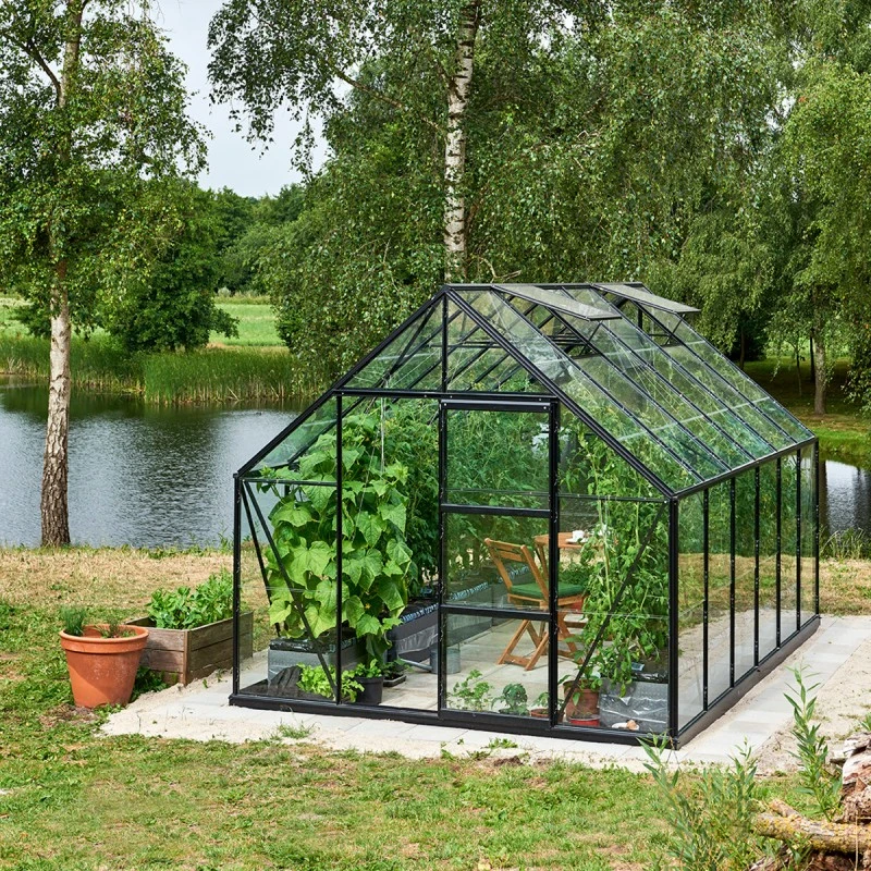 Pack Serre 9,9m² Noire En Verre Trempé + Embase Noire Universal Halls 3 Pack Serre 9,9m² Noire En Verre Trempé + Embase Noire Universal Halls