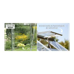 Petite Serre Allium Venus 2,5m² En Aluminium Laqué Vert Et Verre Trempé 3mm + Embase Incluse - Natura Lams -Jardin Serre Boutique petite serre allium venus 25m en aluminium laque vert et verre trempe 3mm embase incluse natura lams 10