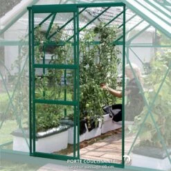 Petite Serre Allium Venus 2,5m² En Aluminium Laqué Vert Et Verre Trempé 3mm + Embase Incluse - Natura Lams -Jardin Serre Boutique petite serre allium venus 25m en aluminium laque vert et verre trempe 3mm embase incluse natura lams 6