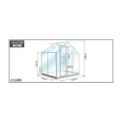 Petite Serre Allium Venus 2,5m² En Aluminium Naturel Et Verre Trempé 3mm + Embase Incluse - Natura Lams -Jardin Serre Boutique petite serre allium venus 25m en aluminium naturel et verre trempe 3mm embase incluse natura lams 2