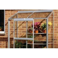 Serre Adossée 0,9m² Altan 2 En Aluminium Et Verre Horticole 3mm - Halls -Jardin Serre Boutique serre adossee 09m altan 2 en aluminium et verre horticole 3mm halls 2