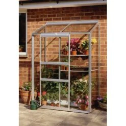 Serre Adossée 0,9m² Altan 2 En Aluminium Et Verre Horticole 3mm - Halls