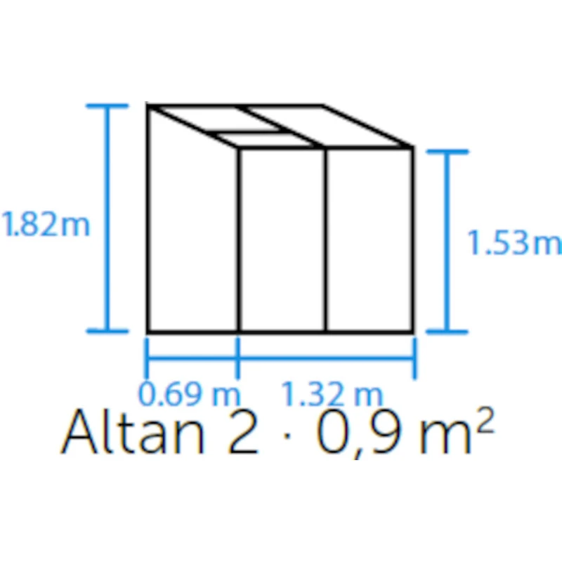 Serre Adossée 0,9m² Altan 2 En Aluminium Laqué Noir Et Polycarbonate 4mm - Halls 4 Serre Adossée 0,9m² Altan 2 En Aluminium Laqué Noir Et Polycarbonate 4mm - Halls – Image 2