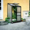 Serre Adossée 0,9m² Altan 2 En Aluminium Laqué Noir Et Polycarbonate 4mm - Halls -Jardin Serre Boutique serre adossee 09m altan 2 en aluminium laque noir et polycarbonate 4mm halls