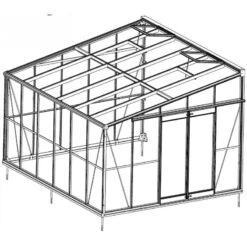 Serre Adossée 11,85m² LUXE En Aluminium Anthracite Et Verre Trempé 4mm - Green Protect -Jardin Serre Boutique serre adossee 1185m luxe en aluminium anthracite et verre trempe 4mm green protect 7