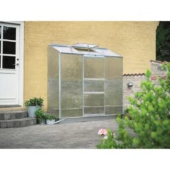 Serre Adossée 1,33m² Altan 3 En Aluminium Et Et Polycarbonate 4mm Halls