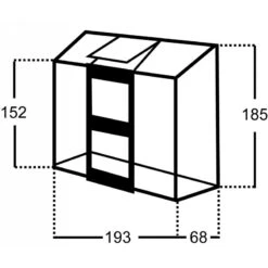 Serre Adossée 1,33m² Altan 3 En Aluminium Et Verre Horticole 3mm - Halls -Jardin Serre Boutique serre adossee 133m altan 3 en aluminium et verre horticole 3mm halls 2