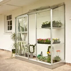 Serre Adossée 1,33m² Altan 3 En Aluminium Et Verre Horticole 3mm - Halls -Jardin Serre Boutique serre adossee 133m altan 3 en aluminium et verre horticole 3mm halls 5