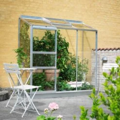 Serre Adossée 1,33m² Altan 3 En Aluminium Et Verre Horticole 3mm - Halls -Jardin Serre Boutique serre adossee 133m altan 3 en aluminium et verre horticole 3mm halls 7