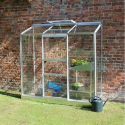 Serre Adossée 1,33m² Altan 3 En Aluminium Et Verre Horticole 3mm - Halls -Jardin Serre Boutique serre adossee 133m altan 3 en aluminium et verre horticole 3mm halls 8