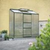 Serre Adossée 1,33m² Altan 3 En Aluminium Laqué Vert Et Polycarbonate 4mm - Halls -Jardin Serre Boutique serre adossee 133m altan 3 en aluminium laque vert et polycarbonate 4mm halls