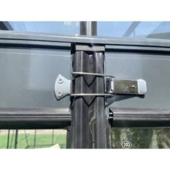 Serre Adossée 13,71m² LUXE En Aluminium Anthracite Et Verre Trempé 4mm - Green Protect -Jardin Serre Boutique serre adossee 1371m luxe en aluminium anthracite et verre trempe 4mm green protect 3