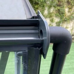 Serre Adossée 15,64m² LUXE En Aluminium Anthracite Et Verre Trempé 4mm - Green Protect -Jardin Serre Boutique serre adossee 1564m luxe en aluminium anthracite et verre trempe 4mm green protect 7