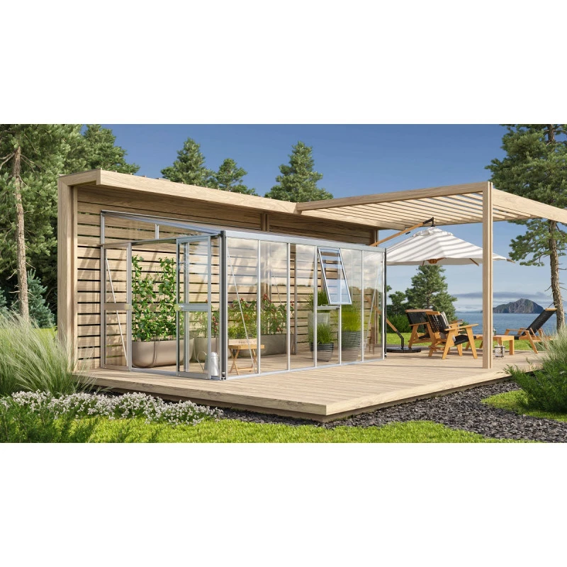 Serre Adossée Athena 10,2m² En Aluminium Anodisé Et Vitrage Combiné - Vitavia 4 Serre Adossée Athena 10,2m² En Aluminium Anodisé Et Vitrage Combiné - Vitavia – Image 2
