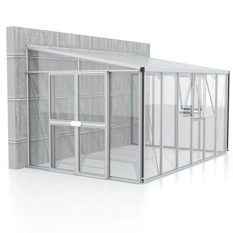 Serre Adossée Athena 10,2m² En Aluminium Anodisé Et Vitrage Combiné - Vitavia 6 Serre Adossée Athena 10,2m² En Aluminium Anodisé Et Vitrage Combiné - Vitavia – Image 4