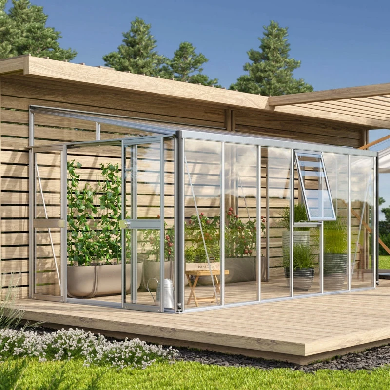 Serre Adossée Athena 10,2m² En Aluminium Anodisé Et Vitrage Combiné - Vitavia 3 Serre Adossée Athena 10,2m² En Aluminium Anodisé Et Vitrage Combiné - Vitavia