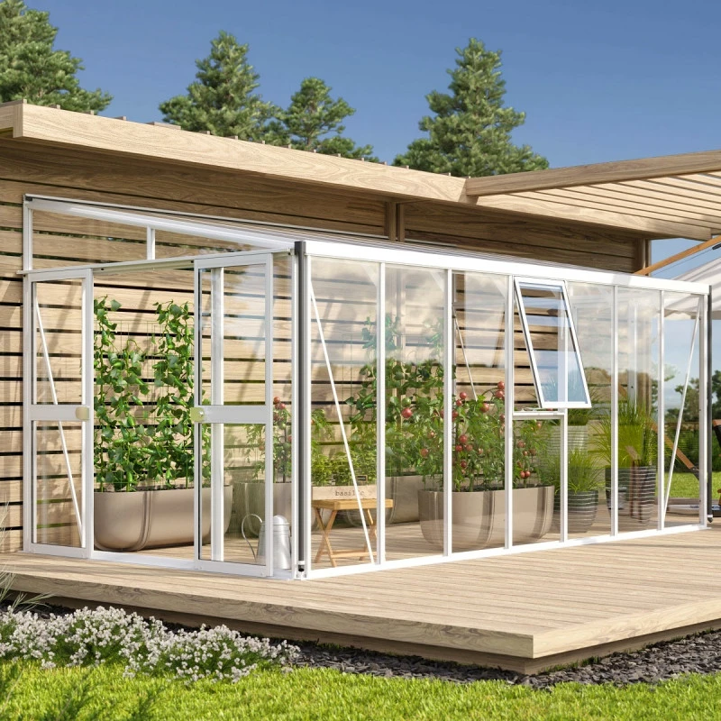 Serre Adossée Athena 11,9m² En Aluminium Blanc Et Vitrage Combiné - Vitavia 3 Serre Adossée Athena 11,9m² En Aluminium Blanc Et Vitrage Combiné - Vitavia