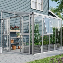 Serre Adossée Athena 7m² En Aluminium Anodisé Et Vitrage Combiné - Vitavia -Jardin Serre Boutique serre adossee athena 7m en aluminium anodise et vitrage combine vitavia 2