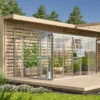 Serre Adossée Athena 8,6m² En Aluminium Anodisé Et Vitrage Combiné - Vitavia -Jardin Serre Boutique serre adossee athena 86m en aluminium anodise et vitrage combine vitavia