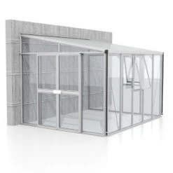 Serre Adossée Athena 8,6m² En Aluminium Anodisé Et Vitrage Combiné - Vitavia -Jardin Serre Boutique serre adossee athena 86m en aluminium anodise et vitrage combine vitavia 3