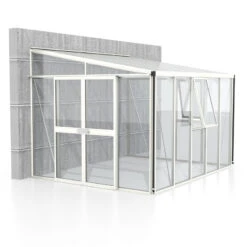 Serre Adossée Athena 8,6m² En Aluminium Blanc Et Vitrage Combiné - Vitavia -Jardin Serre Boutique serre adossee athena 86m en aluminium blanc et vitrage combine vitavia 3