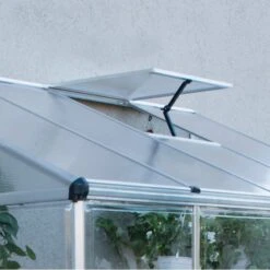 Serre Adossée En Alu Et Polycarbonate 3,05m² Silver Hybrid - Palram - Canopia -Jardin Serre Boutique serre adossee en alu et polycarbonate 305m silver hybrid palram 10