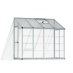 Serre Adossée En Alu Et Polycarbonate 3,05m² Silver Hybrid - Palram - Canopia -Jardin Serre Boutique serre adossee en alu et polycarbonate 305m silver hybrid palram 4